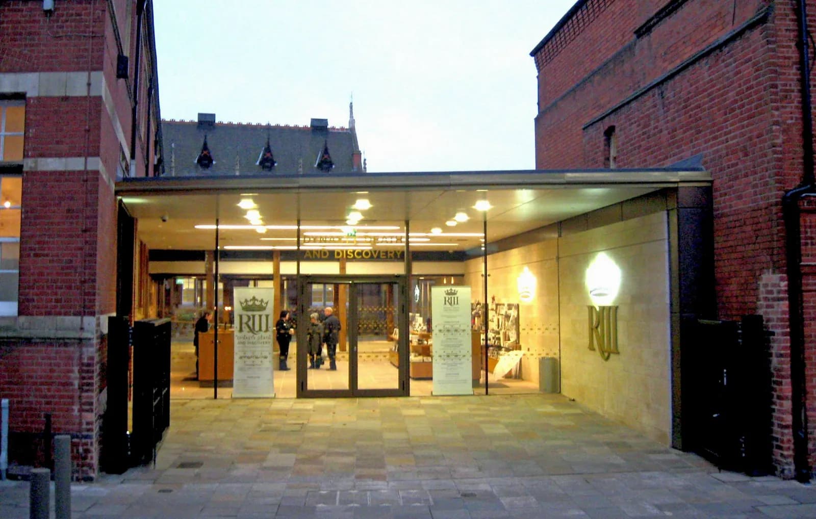 The entrance to the King Richard III Visitor Centre, Leicester
