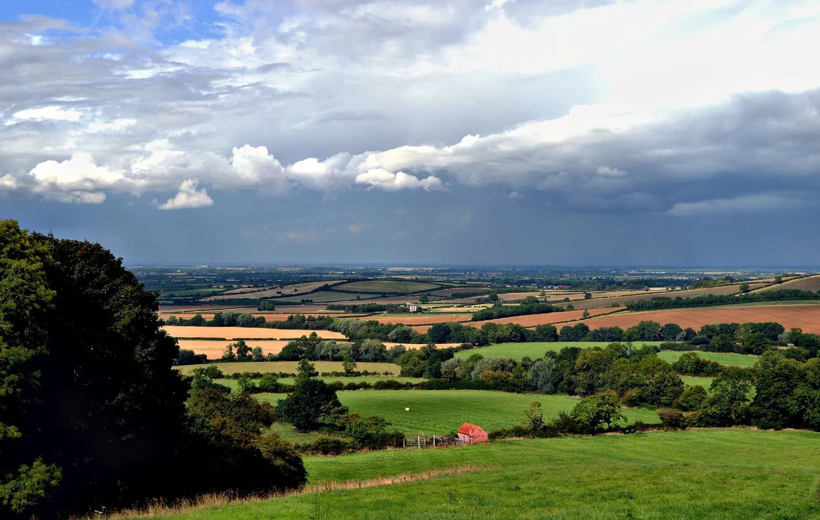 Countryside and farmland in the Vale of Belvoir, the landscape the hotel stands in